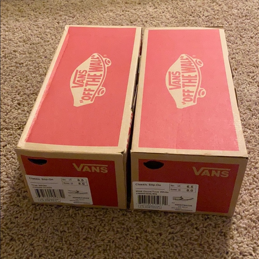 2 vans shoe boxes